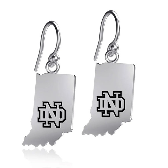 Notre Dame Fighting Irish sterling silver earrings - Picture 1 of 3